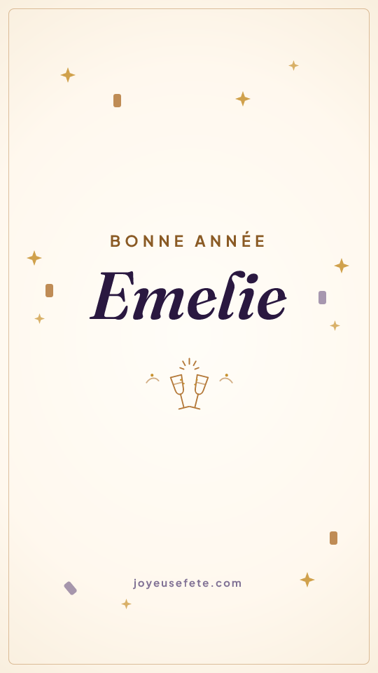 Image « Bonne année Emelie » au format story