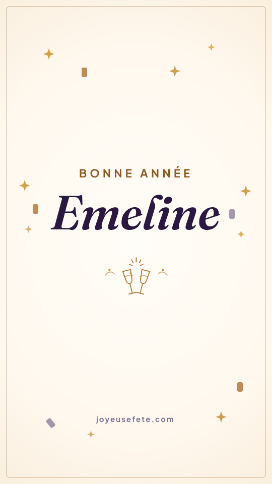 Image « Bonne année Emeline » au format story