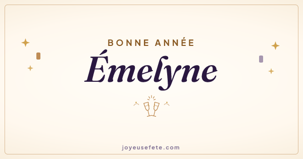 Image « Bonne année Émelyne » au format large