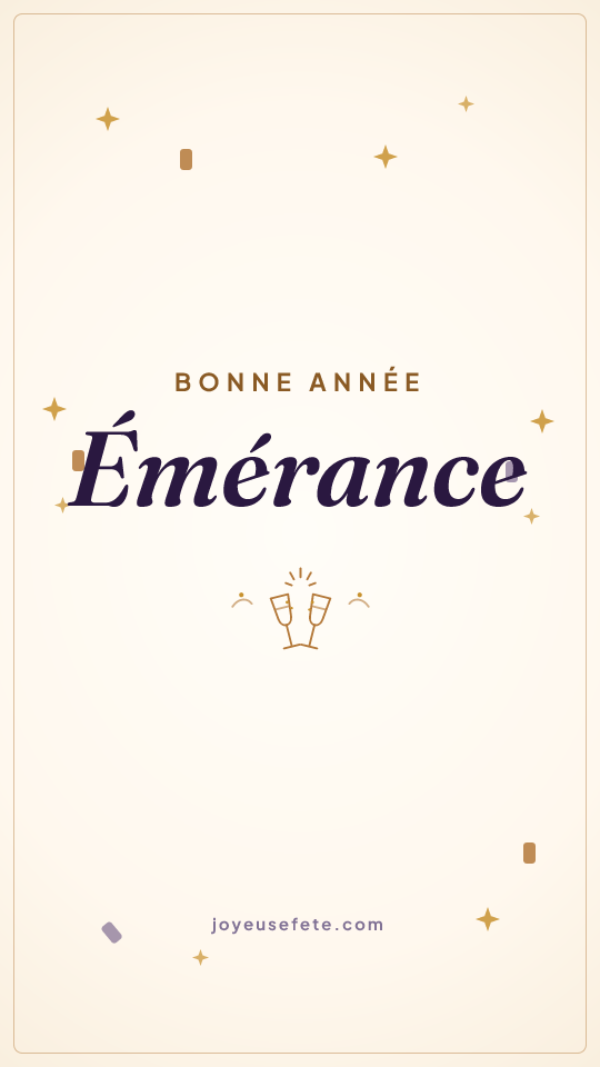 Image « Bonne année Émérance » au format story