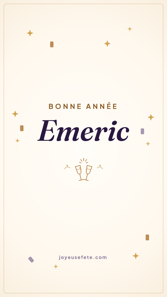 Image « Bonne année Emeric » au format story