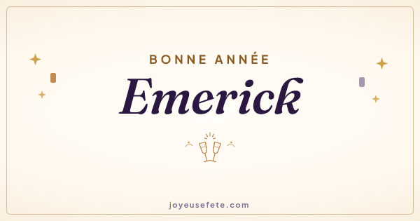 Image « Bonne année Emerick » au format large