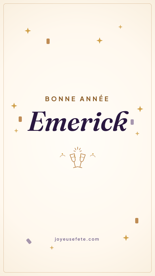 Image « Bonne année Emerick » au format story