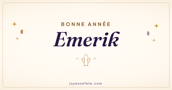 Image « Bonne année Emerik » au format large