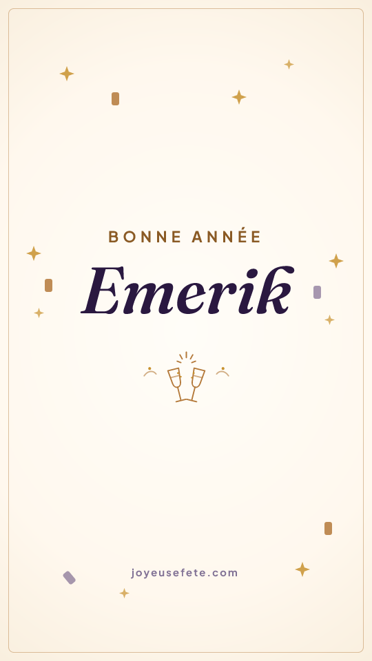 Image « Bonne année Emerik » au format story