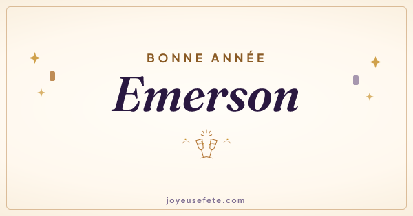Image « Bonne année Emerson » au format large