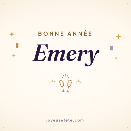 Image carrée « Bonne année Emery » pour WhatsApp