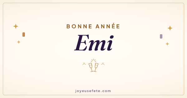 Image « Bonne année Emi » au format large