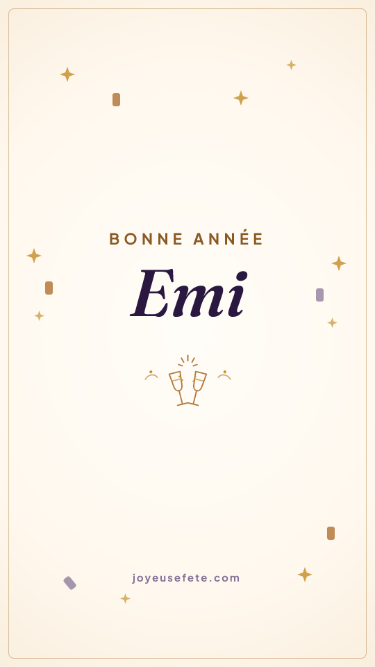 Image « Bonne année Emi » au format story