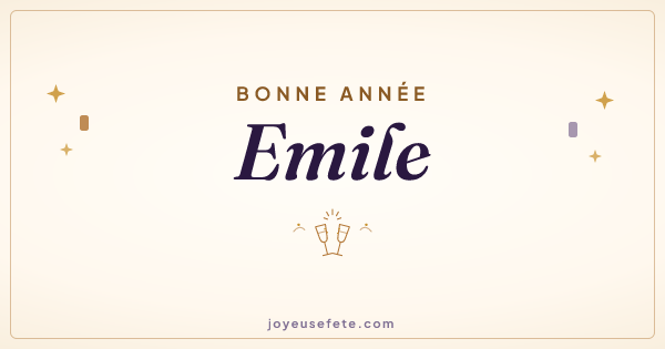 Image « Bonne année Emile » au format large