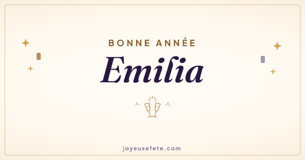 Image « Bonne année Emilia » au format large