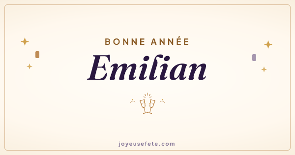 Image « Bonne année Emilian » au format large