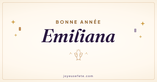 Image « Bonne année Emiliana » au format large