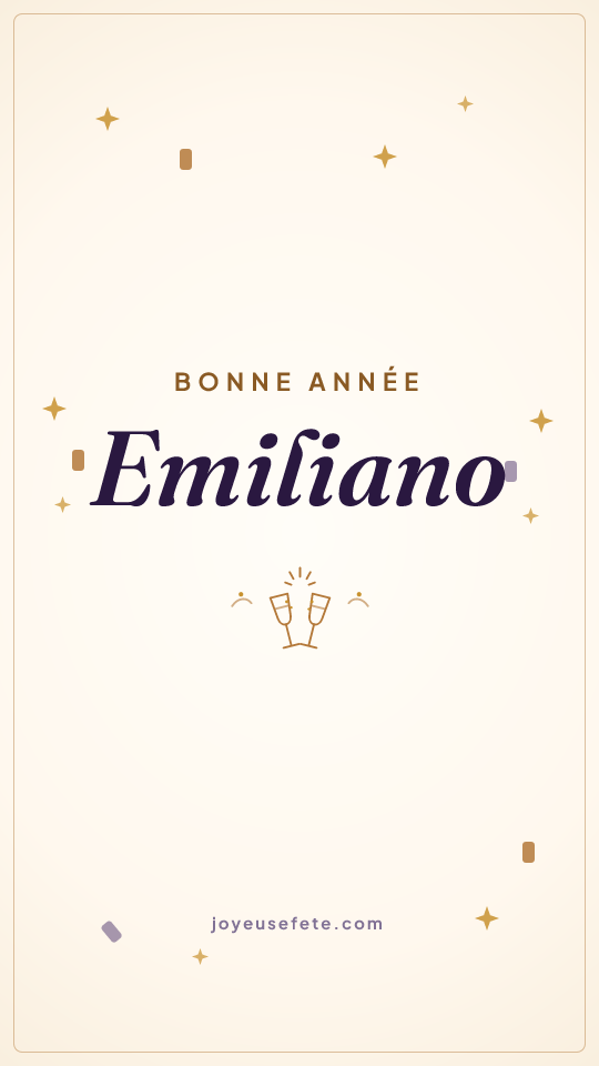 Image « Bonne année Emiliano » au format story
