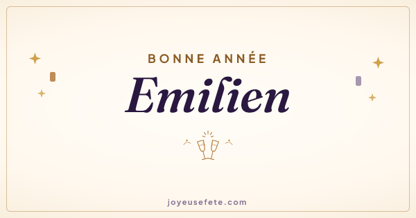 Image « Bonne année Emilien » au format large