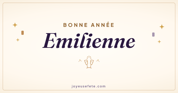 Image « Bonne année Emilienne » au format large