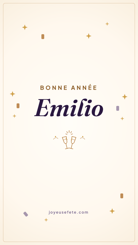 Image « Bonne année Emilio » au format story