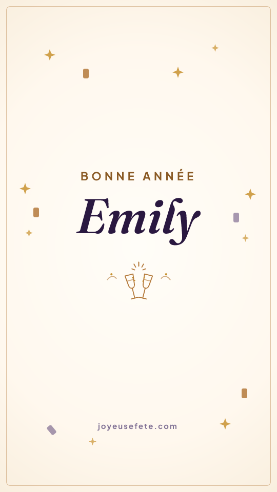Image « Bonne année Emily » au format story