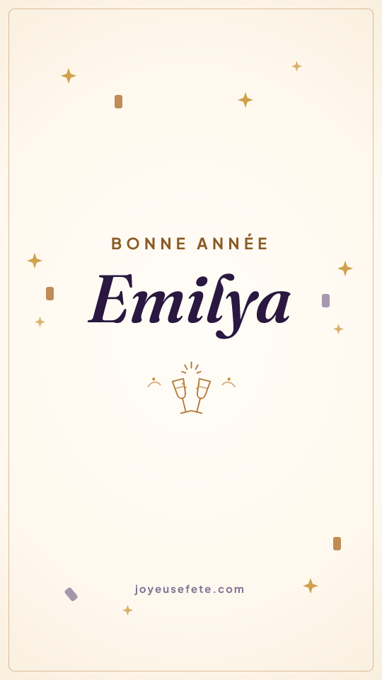 Image « Bonne année Emilya » au format story