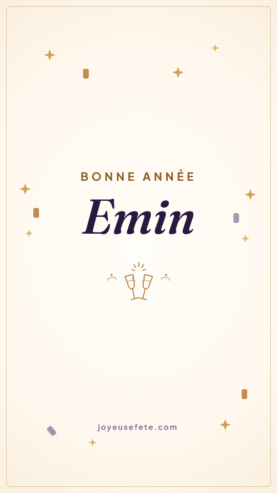 Image « Bonne année Emin » au format story