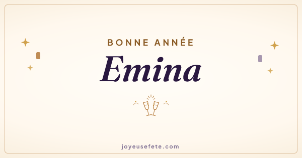 Image « Bonne année Emina » au format large