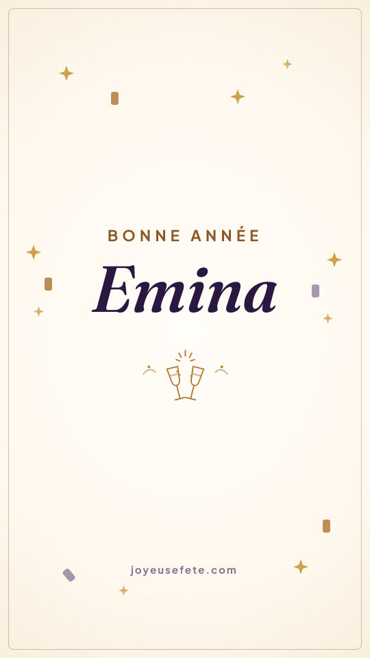 Image « Bonne année Emina » au format story