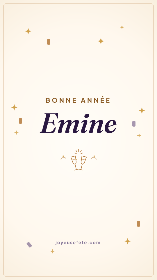 Image « Bonne année Emine » au format story