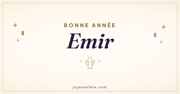 Image « Bonne année Emir » au format large