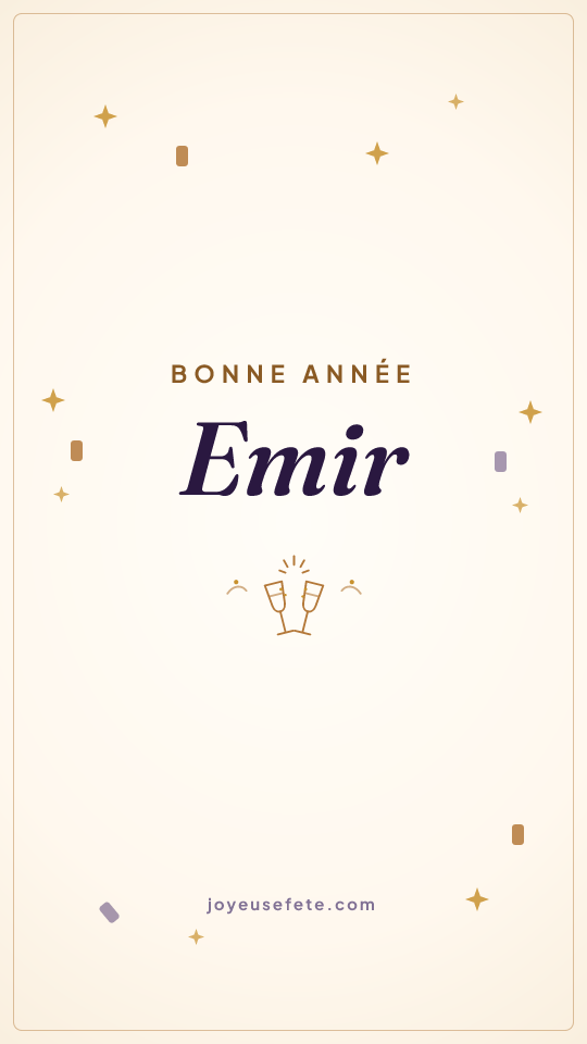 Image « Bonne année Emir » au format story