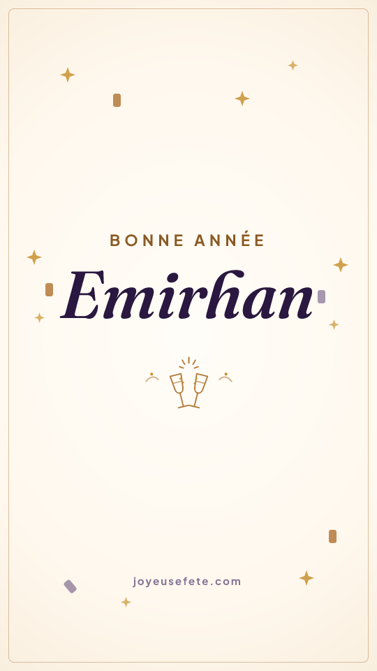 Image « Bonne année Emirhan » au format story