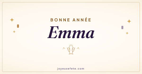 Image « Bonne année Emma » au format large