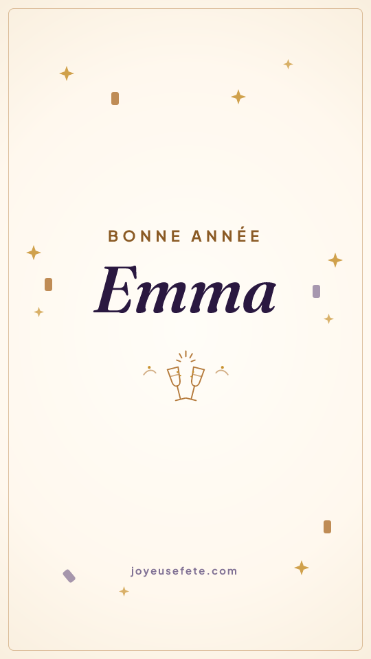 Image « Bonne année Emma » au format story