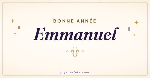 Image « Bonne année Emmanuel » au format large