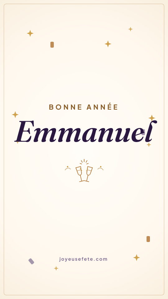 Image « Bonne année Emmanuel » au format story