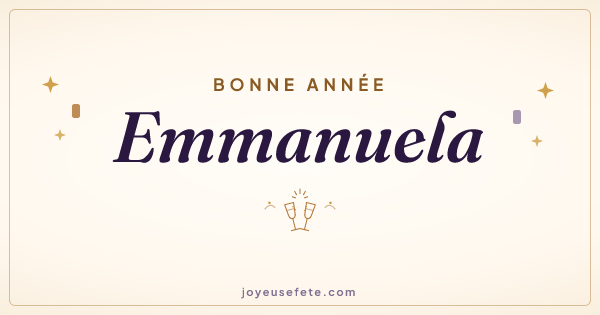 Image « Bonne année Emmanuela » au format large
