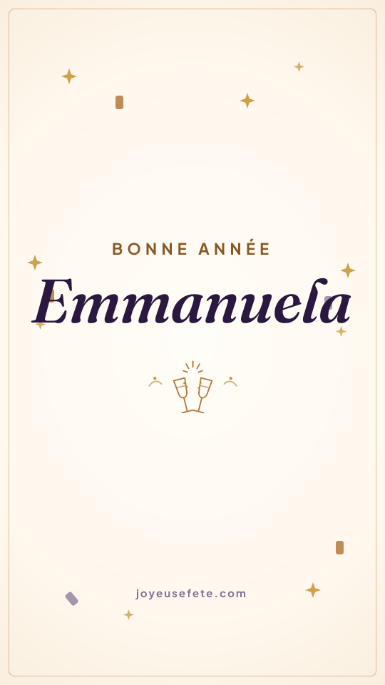 Image « Bonne année Emmanuela » au format story