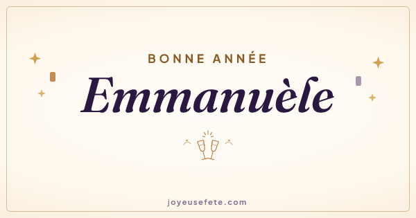 Image « Bonne année Emmanuèle » au format large