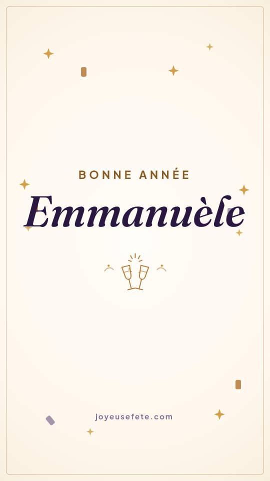 Image « Bonne année Emmanuèle » au format story
