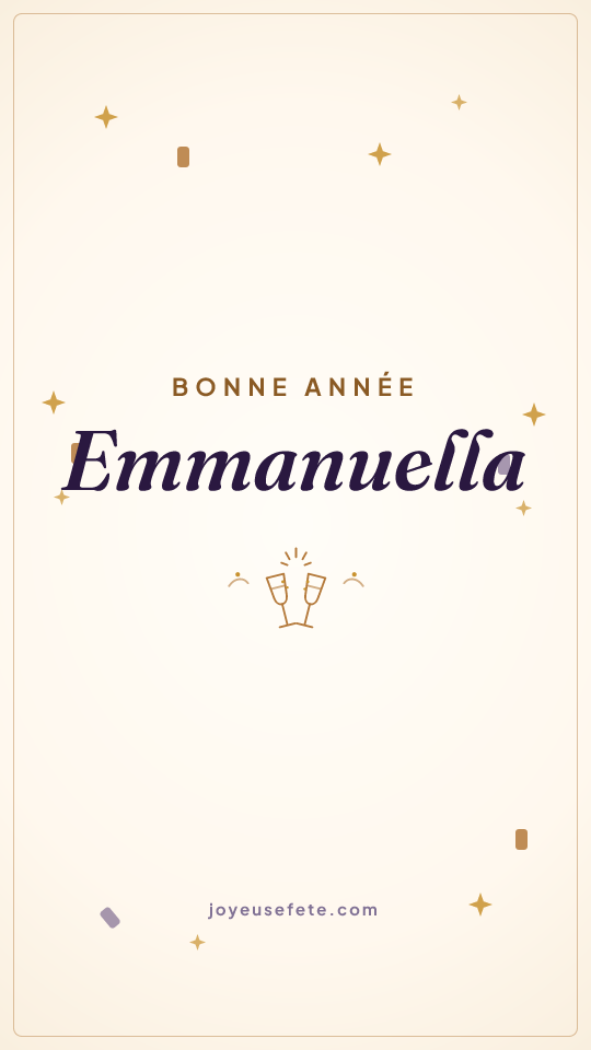 Image « Bonne année Emmanuella » au format story
