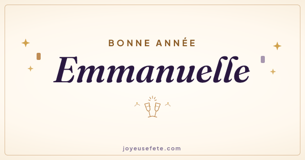 Image « Bonne année Emmanuelle » au format large