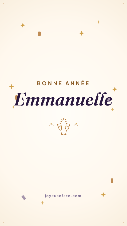 Image « Bonne année Emmanuelle » au format story