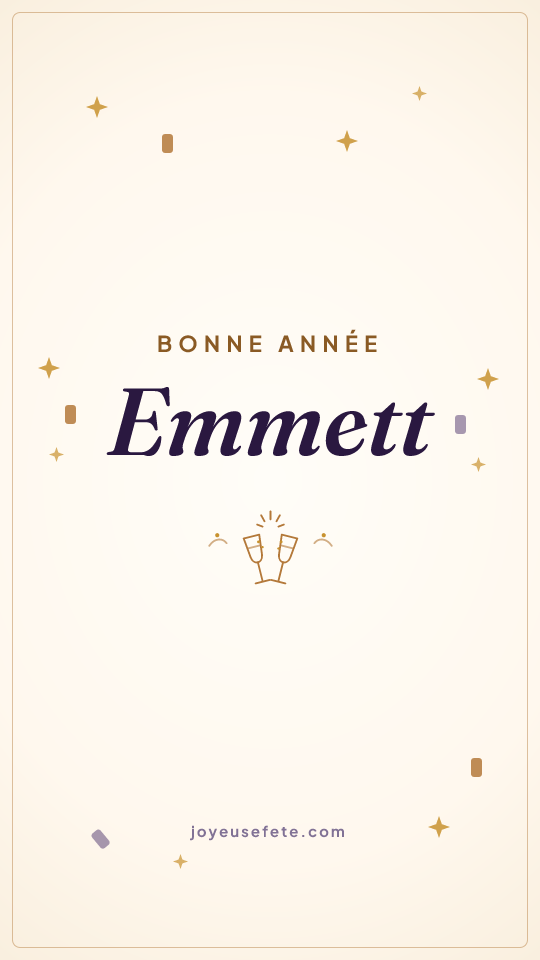 Image « Bonne année Emmett » au format story