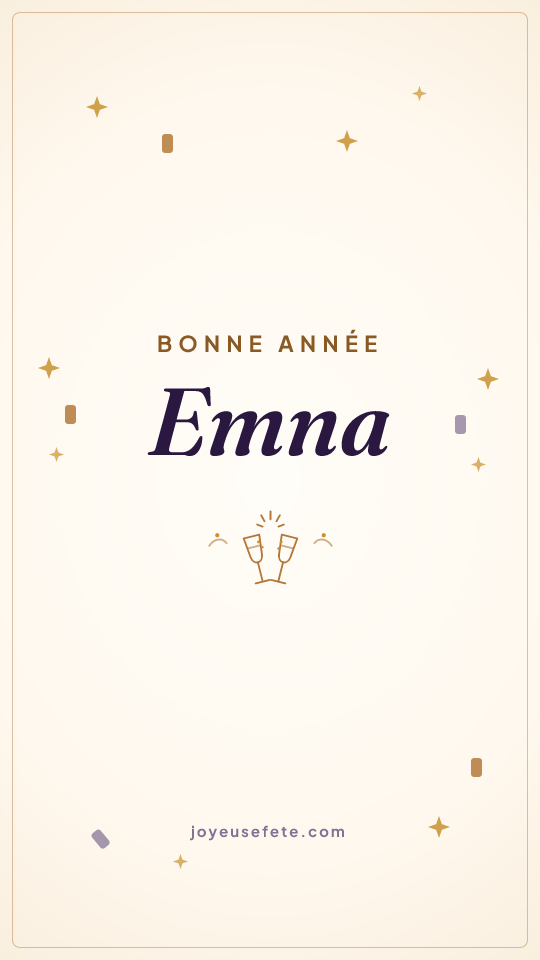 Image « Bonne année Emna » au format story