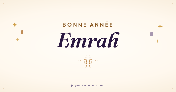 Image « Bonne année Emrah » au format large