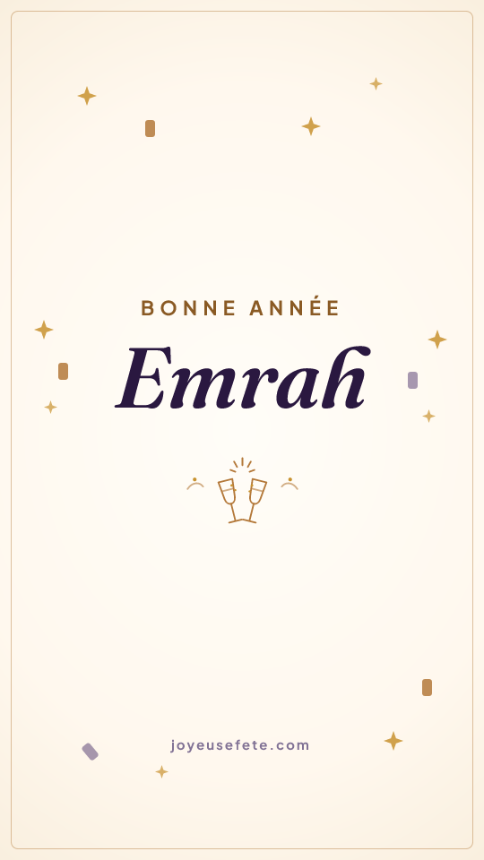 Image « Bonne année Emrah » au format story