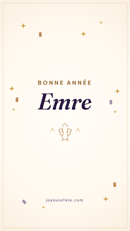 Image « Bonne année Emre » au format story