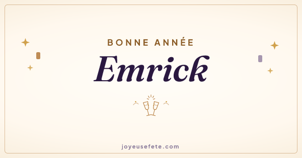 Image « Bonne année Emrick » au format large