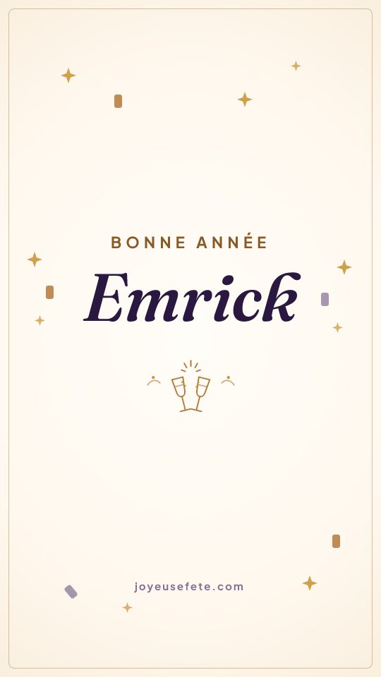 Image « Bonne année Emrick » au format story
