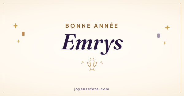 Image « Bonne année Emrys » au format large