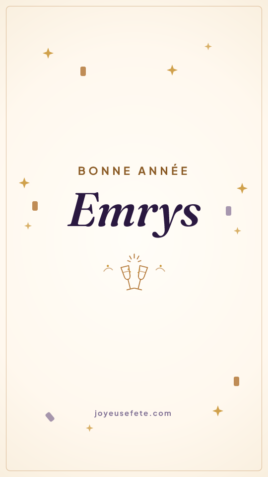 Image « Bonne année Emrys » au format story